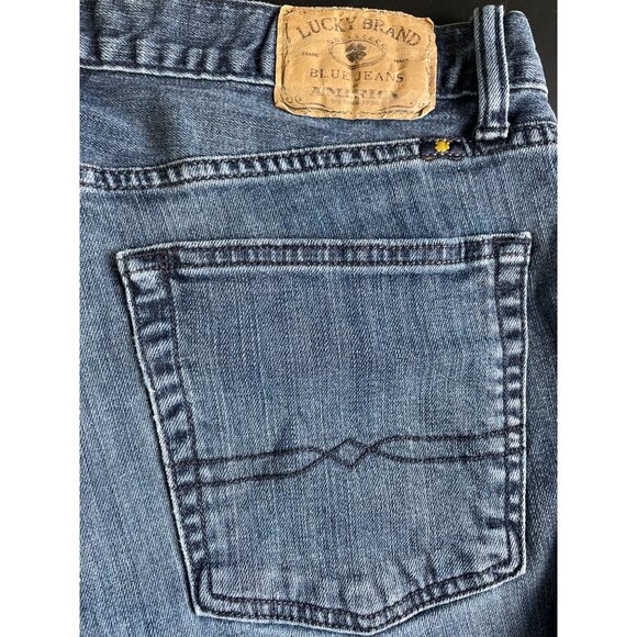 Lucky Brand Men's Blue Jeans Straight Size 32 x 32 SKU 2641 - Picture 4 of 7